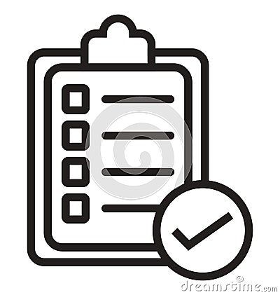 Basic RGB Checklist Isolated Vector icon that can be easily modified or edit Vector Illustration
