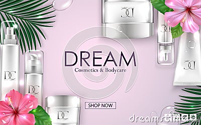 Cosmetic skin care cream packaging Stock Photo