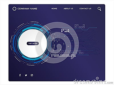 Landing page Design -Abstract use ai Stock Photo