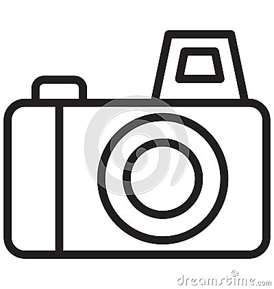 Camera Vector icon which can be easily modified or edit Vector Illustration