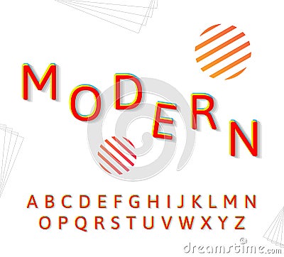 Fashion modern alphabet Vector Illustration