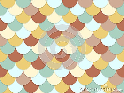 Seamless pattern of overlapping circle pastel color Vector Illustration