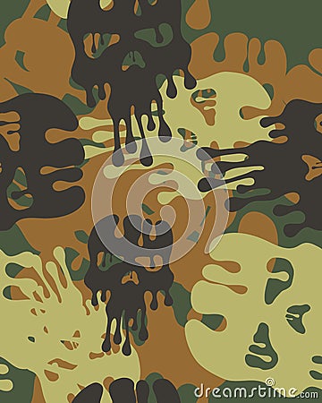 .Abstract camo design. Cartoon Illustration