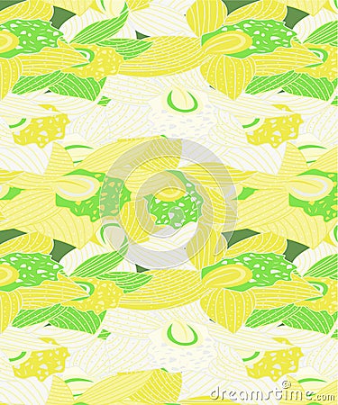 White and yellow floral orchid pattern Vector Illustration