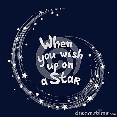 Star burst. Space, When you wish up on a star. Vector illustration Vector Illustration