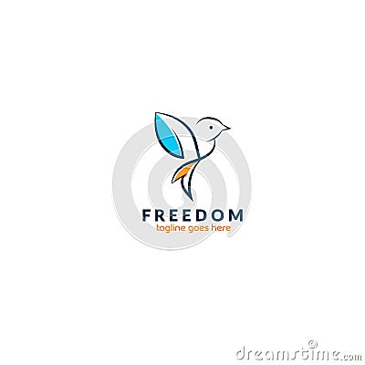 Creative Bird logo design-- Stock vector illustration Vector Illustration