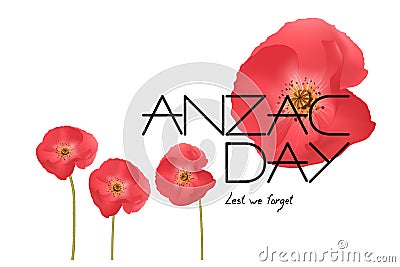 Anzac day vector illustration. Vector Illustration