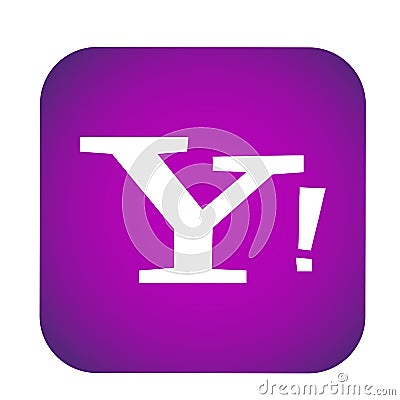 Yahoo mail social media logo button icon in vector with modern gradient design illustrations on white background Cartoon Illustration