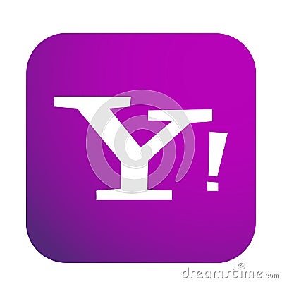 Yahoo mail social media logo button icon in vector with modern gradient design illustrations on white background Cartoon Illustration