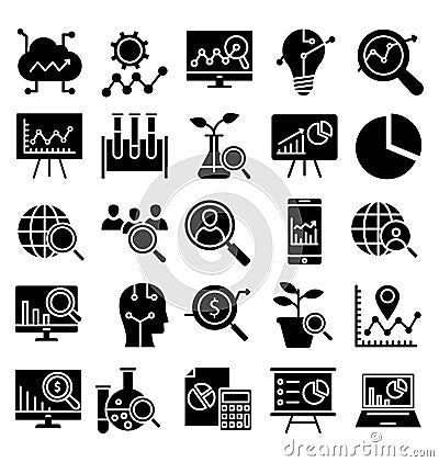 Explore and Analysis Isolated Vector icon which can easily modify or edit Explore and Analysis Isolated Vector icon which can eas Vector Illustration