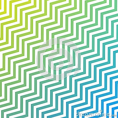 Vector Interlacing Diagonal Blue Green and White Zigzag Stripes Texture Background Stock Photo