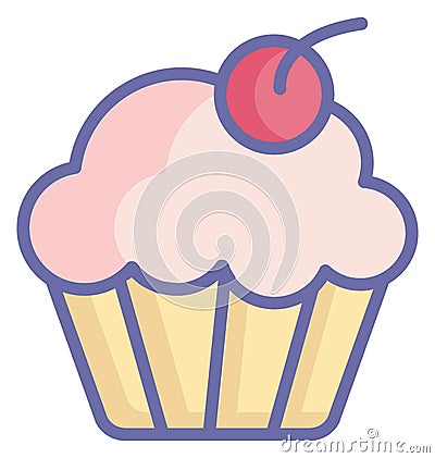 Bakery food Isolated Vector icon which can easily modify or edit Vector Illustration