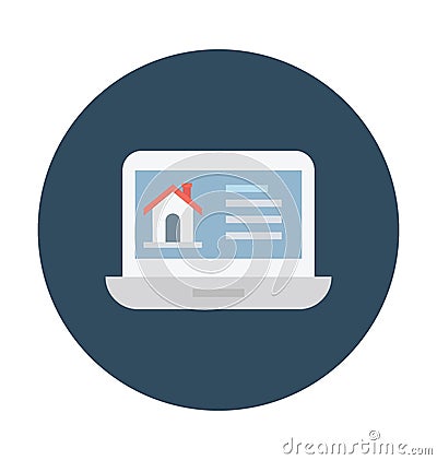 Property Website Color Isolated Vector Icon which can easily modify or edit Vector Illustration