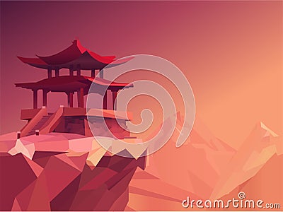 Mountain design background illustration Cartoon Illustration