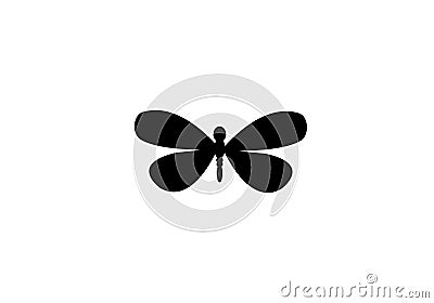 Butterfly black vector illustration template. Vector Illustration