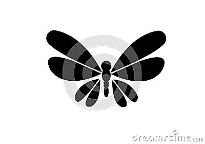 Butterfly black vector illustration template. Vector Illustration