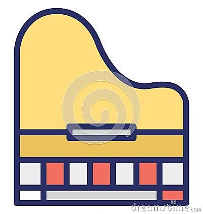 Clavichord Isolated Vector Icon which can easily modify or edit Vector Illustration