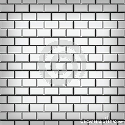 White brick wall vector art Vector Illustration