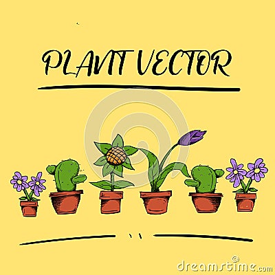 Plant Flower Vector Asset full HD Vector Illustration