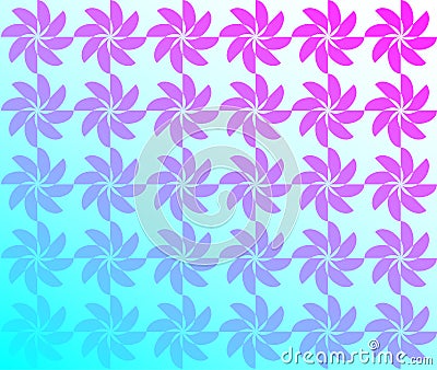 `Turbine flower background,Flower pattern. illustration.` Cartoon Illustration