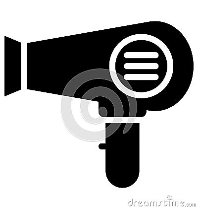 Blow dryer Isolated Vector Icon which can easily modify or edit Vector Illustration