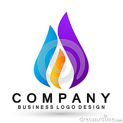 Globe world Flame hands care logo water drop logo symbol icon nature drops elements vector design on white background Cartoon Illustration