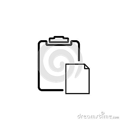 Black and white clipboard icon Stock Photo