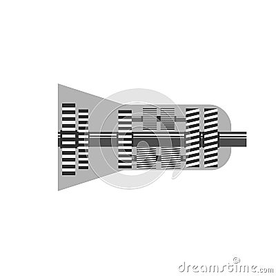 Car transmission, isolated vector graphics Vector Illustration