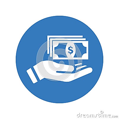 Save Money Icon / Money on Hand Stock Photo