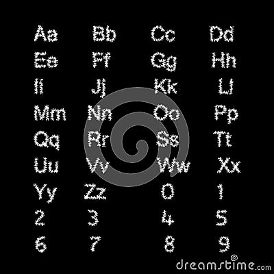 English alphabet, vector graphics Stock Photo