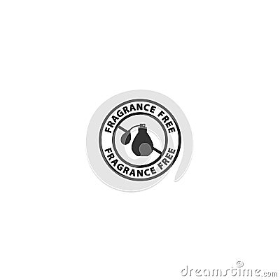 Fragrance free vector black circle stamp. Vector Illustration