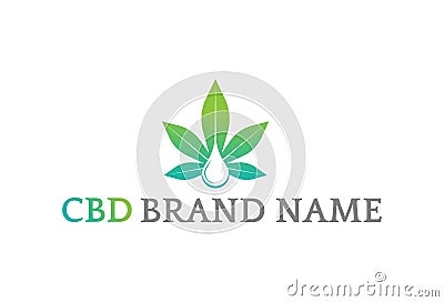 Vector marijuana leaf logo design Vector Illustration