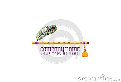 Flute logo design Vector Illustration