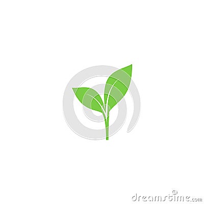 Young sprout green vector icon. Vector Illustration