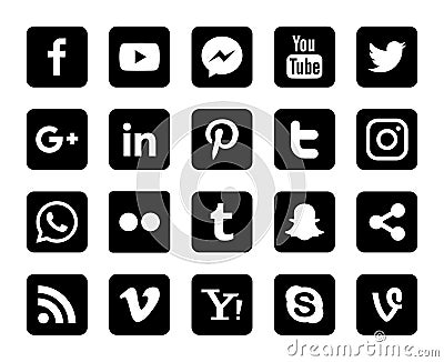 Social media icons Vector Illustration