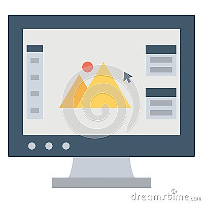 Frontend Isolated Vector Illustration Icon editable Vector Illustration