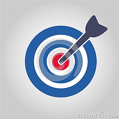 Target with arrow Cartoon Illustration