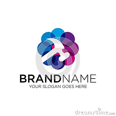 Hammer logo full color Vector Illustration