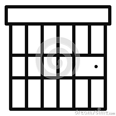 Criminal jail, imprison Isolated Vector Icon which can be easily modified or edit Vector Illustration