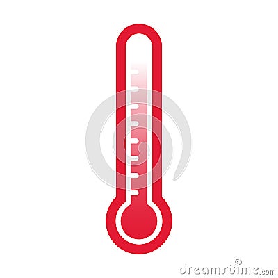 Thermometer with scale temperature indicator Vector Illustration