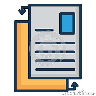 Copy Files Isolated Vector Icon easily editable Vector Illustration