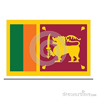 sri lanka Flag Isolated Vector Illustration you can edit it Vector Illustration