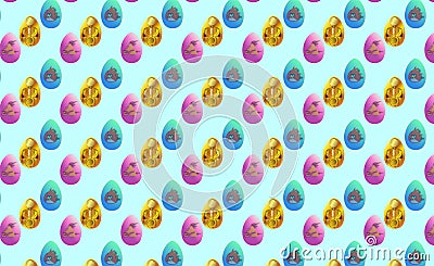 The following symbol pattern is shaped like an angry bird egg with attractive colors which is very nice and suitable for baner scr Stock Photo