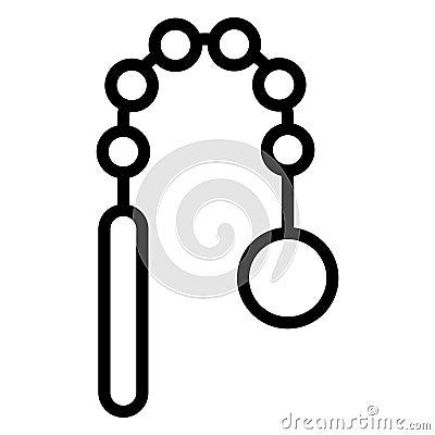 Nunchaku Isolated Vector Icon which can easily modify or edit Vector Illustration