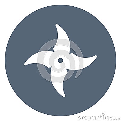 Japanese shuriken Isolated Vector Icon which can easily modify or edit Stock Photo