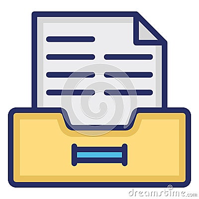 Attorney files drawer Isolated Vector Icon which can easily modify or edit Vector Illustration