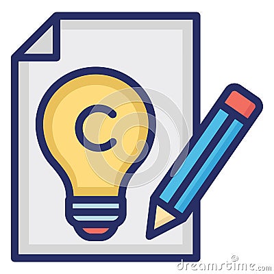 All right reserved Isolated Vector Icon which can easily modify or edit Stock Photo