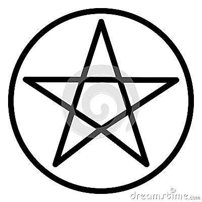 Sigil of Baphomet Isolated Vector Icon which can easily modify or edit Stock Photo