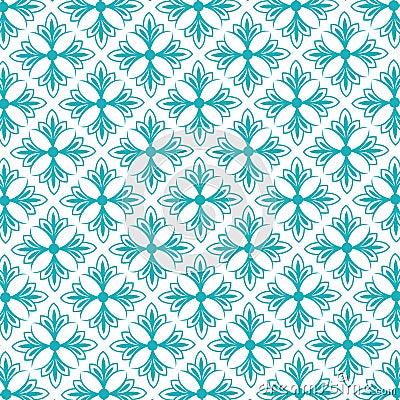 Seamless abstract floral pattern. green and white vector background. Vector Illustration