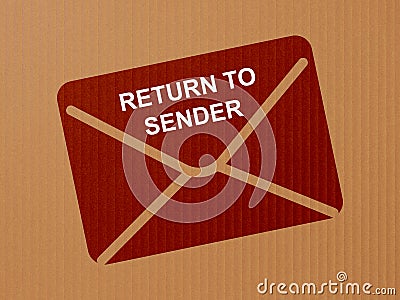 Return to sender stamp Stock Photo